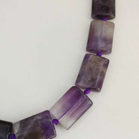Raw amethyst Geometric necklace 19 Inches 🆕 - Picture 4 of 8